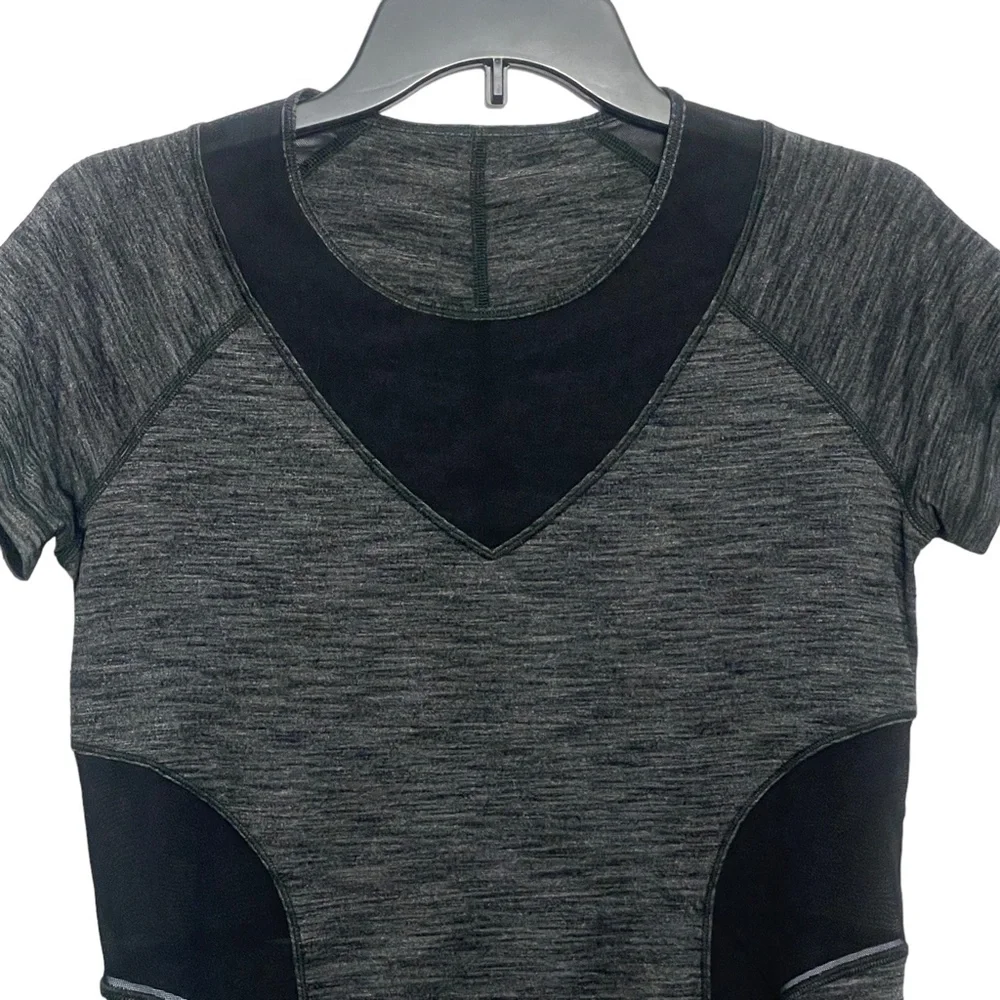 Lululemon Medium Grey and Black Top Mesh Inserts‎